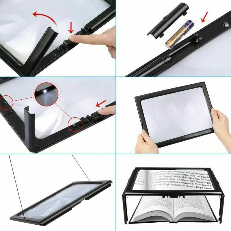 Magnifier With Light And Stand, 6x Magnifier With Light, Hands