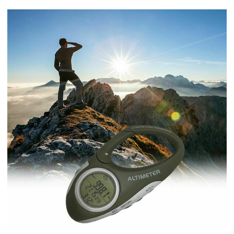 Mini Multifunctional Men#39;s Barometer Altimeter, Compass Lcd