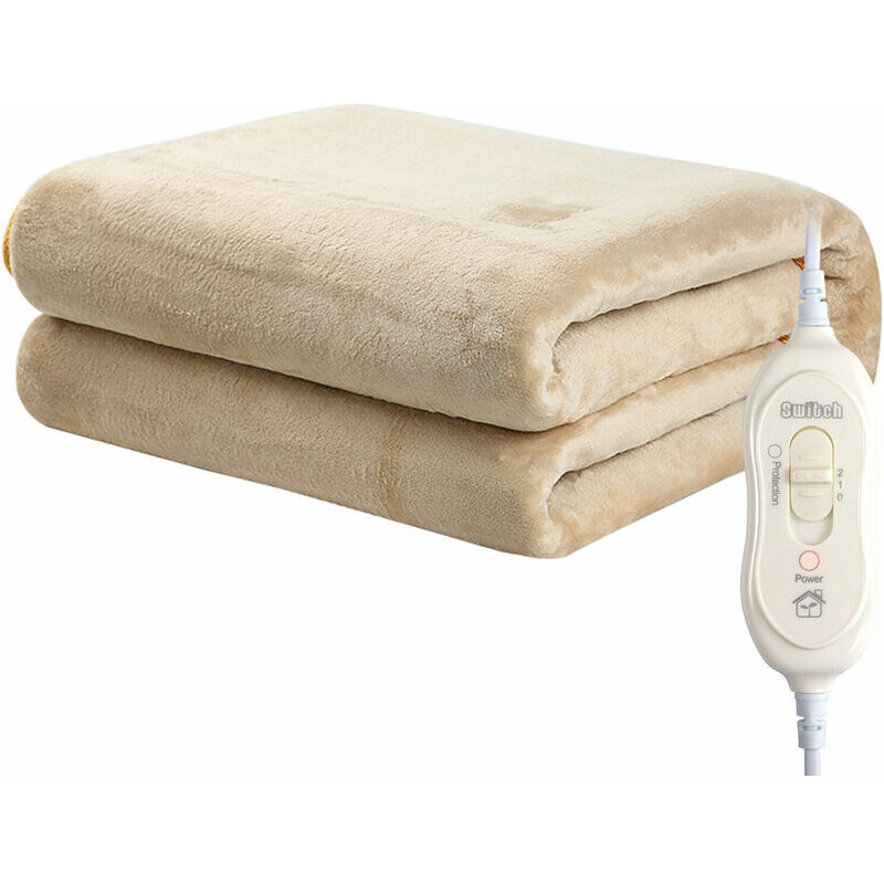Electric Heating Blanket Heating Pad Warm Blanket Fast Heating Winter Body  Warmer Comfortable Mattress Cover 150x80cm with 2 Temperature Levels for  Home 220-240V (AC)