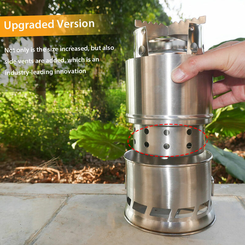 Portable Camping Rocket Stove For Backpacking Emergency Fishing