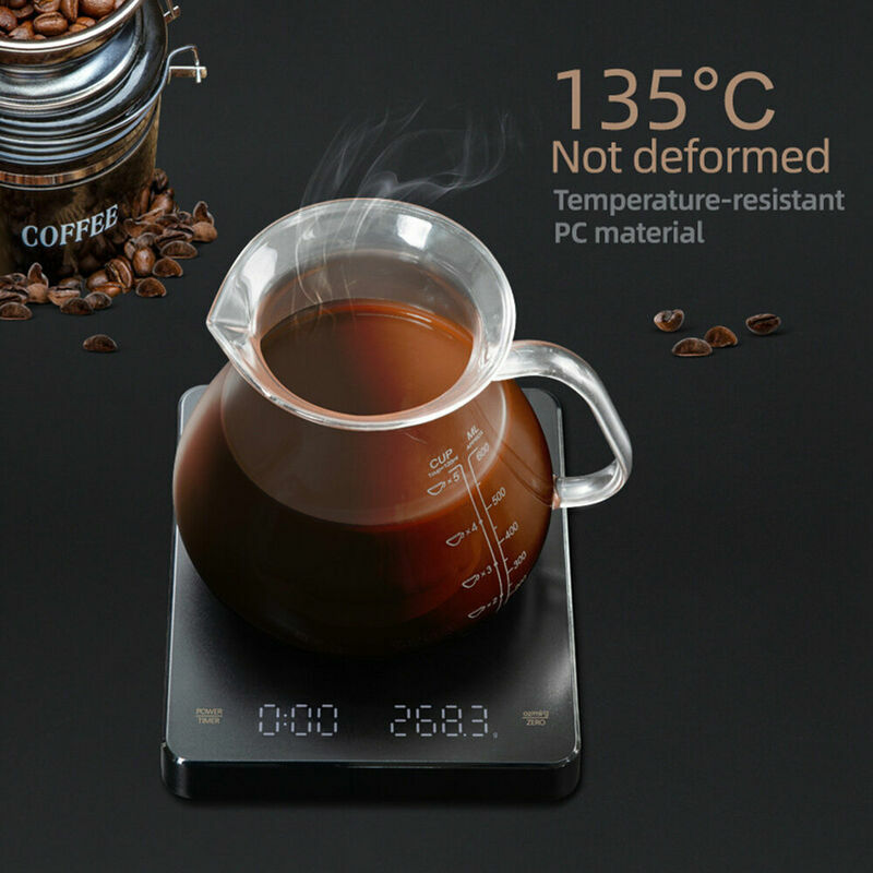 Digital Coffee Scale With Timer Screen Espresso Scale Built-In Battery 3Kg  Max.Weighing 0.1G High Measures In Ozmlg Kitchen Scale For Pour Over And  Drip Coffee 