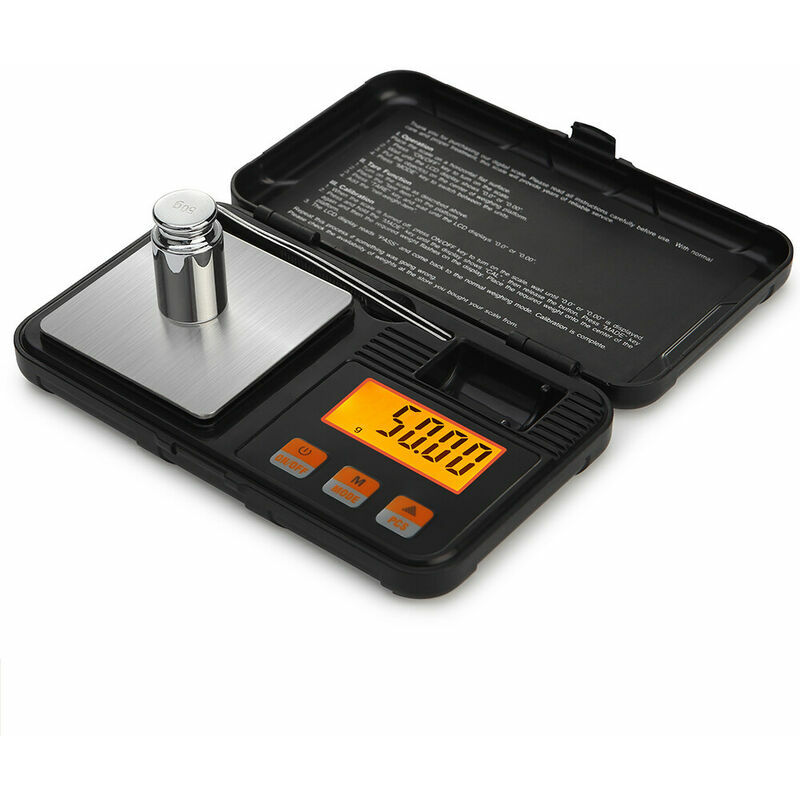 MAXUS Precision Digital Gram Scale 200g x 0.01g, Elite Pocket Matte Black