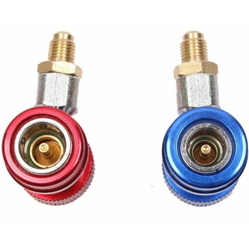 AC R134A Adjustable Quick Coupler AC Charge Fittings Connect Adapter Car  Air Conditioning Conversion kit 1/4SAE HVAC