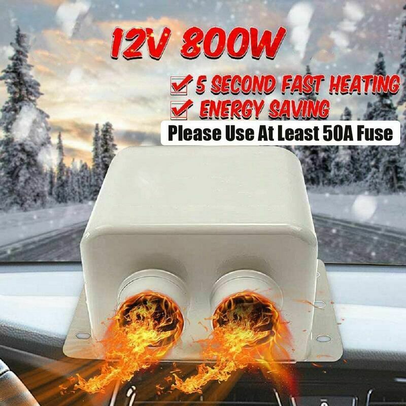 12V 800W Car Heater Kit - High Power Heater Fast Defrosting in 5 Seconds  for Winter Automobile Windshield