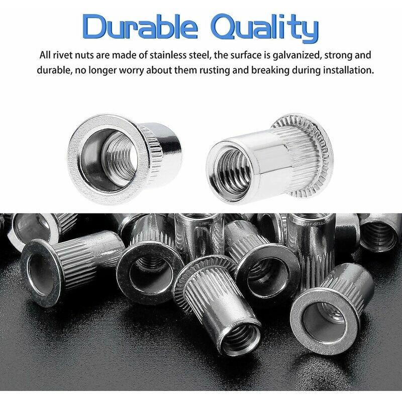 Galvanized U-Clip Clamp Screw Nut No.10 Cars Speed Fasteners Hardware Kit  80Pcs