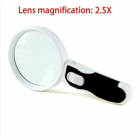 Large Magnifying Glass With Led Light - 2x 4x 25x Magnification