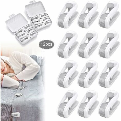 12pcs Bed Sheet Holder Clips Plastic Bed Sheet Clips No-slip Bed Sheet  Fastener Household Sheet Fixing Clamp Keeping Your Sheets On Your Mattress  No E