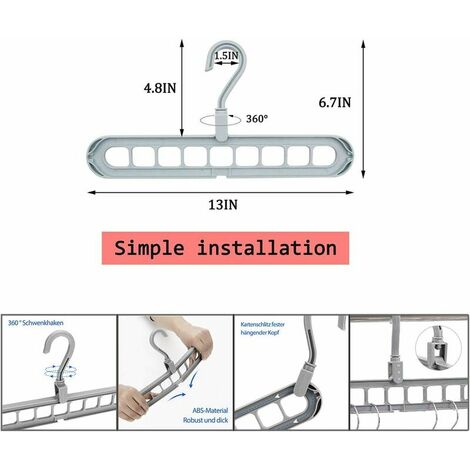 12 pcs Magic Clothes Hanger,Premium Quality Foldable Clothes Hanger ...