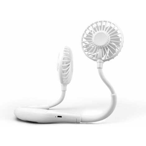 Lazy Hanging Neck Fan Small Quiet Electric Fan, 360° Adjustable Portable  Fan, White