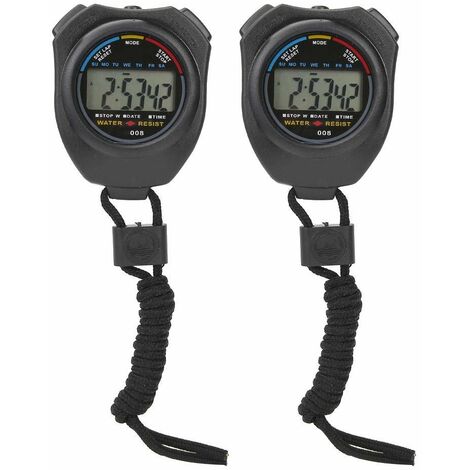 Waterproof Chronometer Handheld Pocket Stopwatch Professional