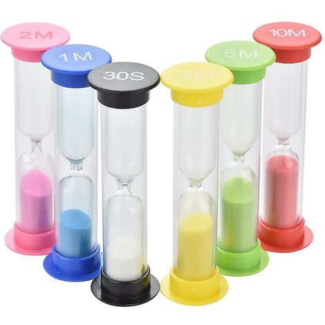 Hourglass 6 Pcs Colorful Hourglass Sand Clock Storage Box