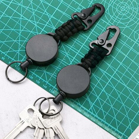 Metal Keychain Holder for Belt Heavy Duty Carabiner with Keyring Clips Organizer for Car Keys, Zinc Alloy,Bag Accessories,Temu