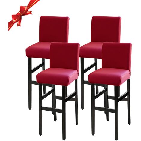 Red bar stools set deals of 4