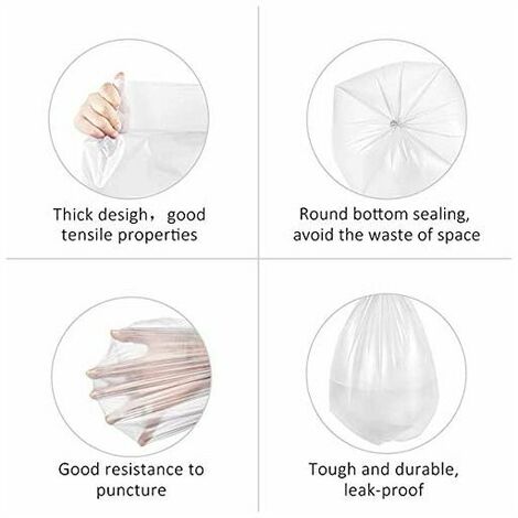 Best Gift! Small Trash Bags, Magesh 4 Gallon Trash Bag/ Small Garbage Bags,  Strong Wastebasket Liners for Bathroom Bedroom Office Trash Can, Clear 100  Counts 