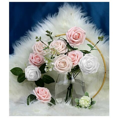 6 Pcs Babys Breath Artificial Flowers Bulk Silk Red Faux Flowers Real Touch  Bouquet for Christmas Halloween Home Wedding Decoration 