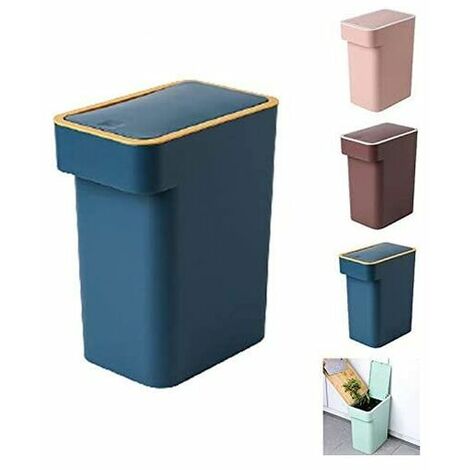 Bathroom Trash Can Small Bathroom Trash Can with Lid Unbreakable ...