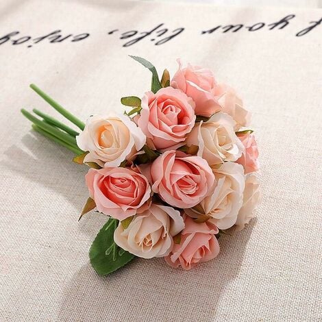 4PCS Pink Babys Breath Artificial Flowers Fake Silk Real Touch