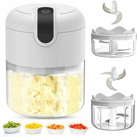 Rose Red 100ml Household Electric Mini Garlic Chopper Food Chopper With Two  Blade, Vegetable Chopper Mini Chopper For Garlic/onions/vegetables/salad/p