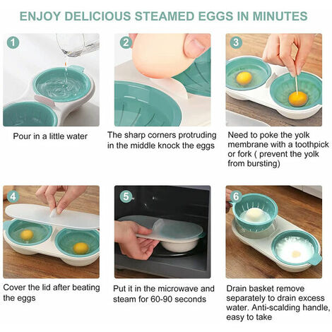 2 Pack Anti-scalding Silicone Steamed Egg Holder, Hard Boiled Egg