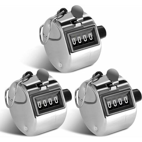 3 Piece Hand Counter 4 Digit Passport Counter for People Counter Golf  Coaching School