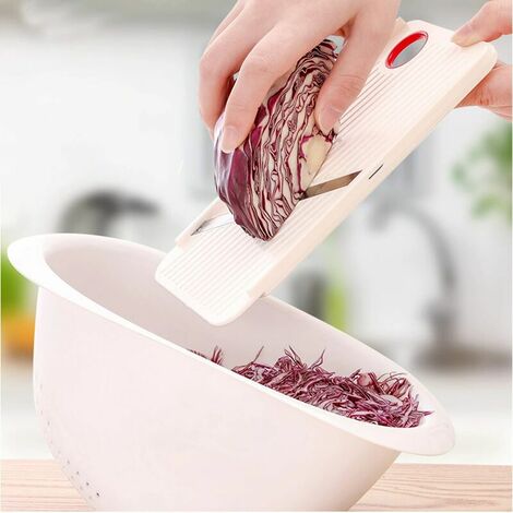 1pc Salad Cutter Chopping Bowl Fruit Vegetable Slicer Divider Quick Slicer  Chunk Tool