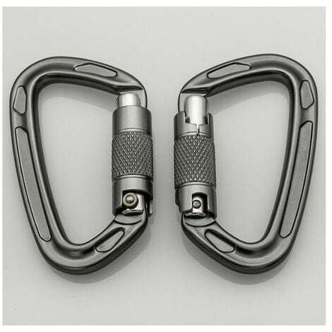 1PCS Durable D Carabiner Key Titanium Wire Gate Spring Clip Locking  Backpack Hammock Camping Hiking Climbing Equipment