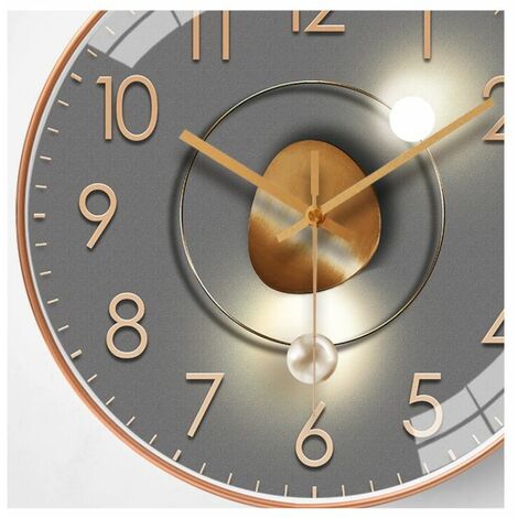  Clock Wall Clock Silent Non Ticking Wall Lamp Living Room  Modern Minimalist Bedroom Wall Clock Dining Room Mute Clock Modeling Lamp  Home Decoration Easy To Read For Home Office & School