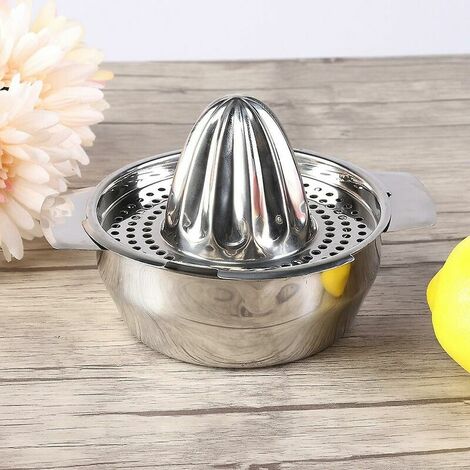 1pc, Stainless Steel Lemon Squeezer, Juicer With Bowl Container For Oranges  Lemons Fruit, Portable Orange Juicer, Manual Juicer, Orange Juice Presser
