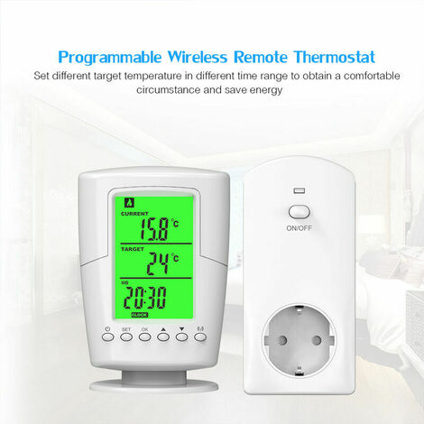 Remote Control Plug In Wireless Thermostat - Low Energie