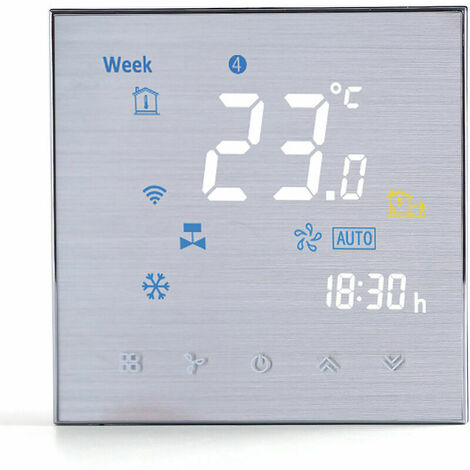 WIFI Thermostat, AC 50 60Hz 90 To 240V Touch Screen Smart Thermostat For  Indoor White 