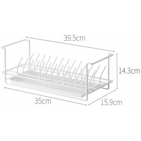 1pc Plastic Dish Rack, Modern Beige Double-layer Dish Drying Rack