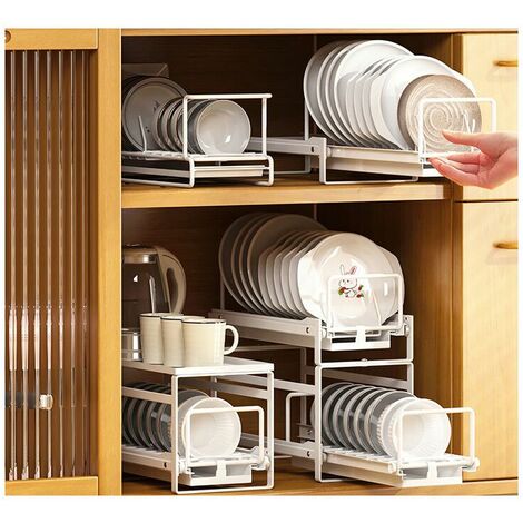1pc PP Dish Rack, Minimalist Multi-layer Detachable Dish Storage Rack For  Kitchen