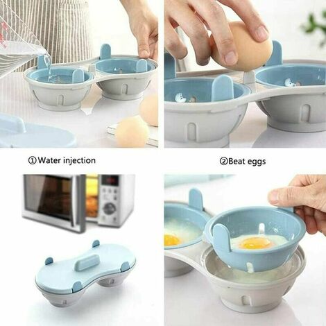 1pc Portable Egg Cooking Box, Microwave Egg Steamer Container For Kitchen