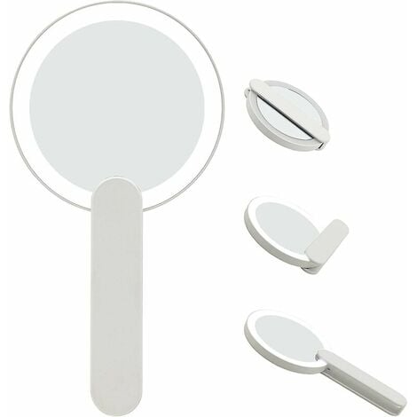 Led Lit Travel Makeup Mirror 1x 2x Magnifying Compact Mirror