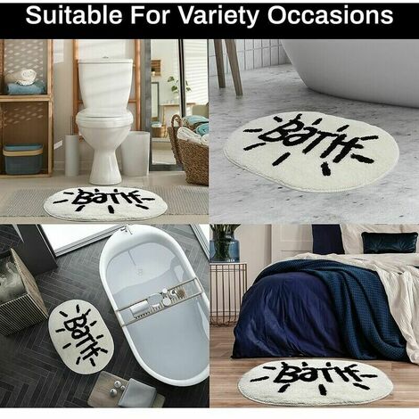 1pc Bath Rug, Cute Animal Pattern Imitation Cashmere Floor Mat