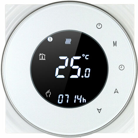 WIFI Thermostat, AC 50 60Hz 90 To 240V Touch Screen Smart Thermostat For  Indoor White 