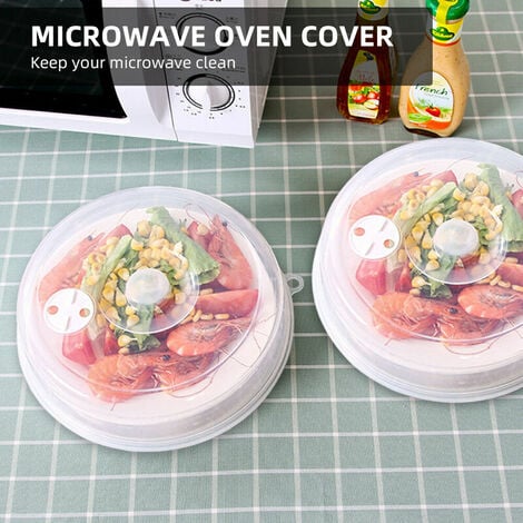 Microwave Splatter Cover, Microwave Cover for Foods BPA-Free, Microwave  Plate Cover Guard Lid with Handle, Hanging Hole and Adjustable Steam Vents