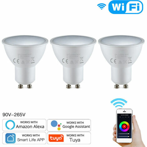 GU10 LED Smart Spotlight Bulb, Alexa/Google/Siri Dimmable Color Changing