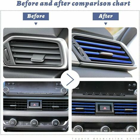 1pair Air Condition Vent Frame Car Dashboard Grille Fit For