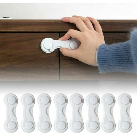 Child Safety Cabinet Locks For Babies [14 Pack] Child Proof Latches Locks  For Cabinets And Drawers Doors, Baby Proofing Cabinet Strap Locks For Cupboa