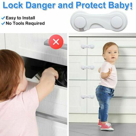 2pack Fridge Locks,refrigerator Door Lock,child Proof Safety Cabinet Lock  With Strong 3m Adhesives,fridge Locks For Kids,adjustable Strap Mult