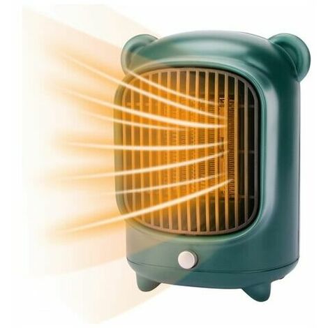 Portable Fan Electric Heater 500W Mini Ceramic Fan Heater with Overheat and  Tip-over Protection Fast Heating 3s Energy Saving Heater