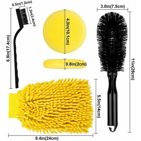 13/9/5pcs Car Detail Brush Wash Auto Detailing Cleaning Kit Engine