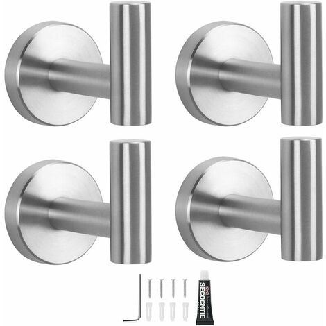 6 Piece Towel Bar Set Bath Accessories Bathroom Hardware - 304 Brushed  Nickel