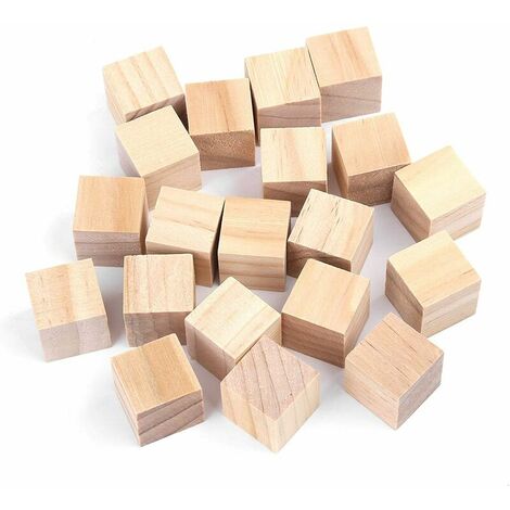 50Pcs Wood Blocks For Crafts Pine Wood Square Blocks Inch, 48% OFF