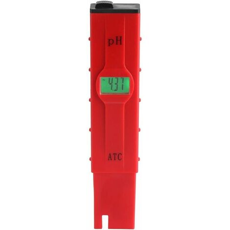 Dr.meter pH Meter, Upgraded 0.01 Resolution High Accuracy PH Tester with  Backlit Two-Color LCD Display and ATC, 0-14pH Measurement Range with Data