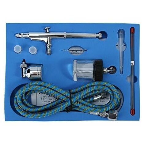 Portable 0.3mm Mini Airbrush Kit Dual Action Air Brush Spray Gun Paint Art  Nail