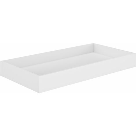 Tiroir de rangement blanc 120 cm – Roulettes pour glissement facile – Fabriqué en France – Pour lit 60x120 – Espace de rangement optimisé – Galipette