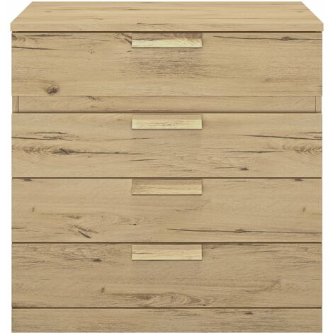 Commode 4 tiroirs haute effet bois chêne fabriquée en france (1/5)