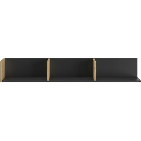 Calicosy – Étagère murale chêne artisan – Dimensions 160 x 24 x 24 cm – Fixation murale facile – Meuble de rangement moderne (1/4)